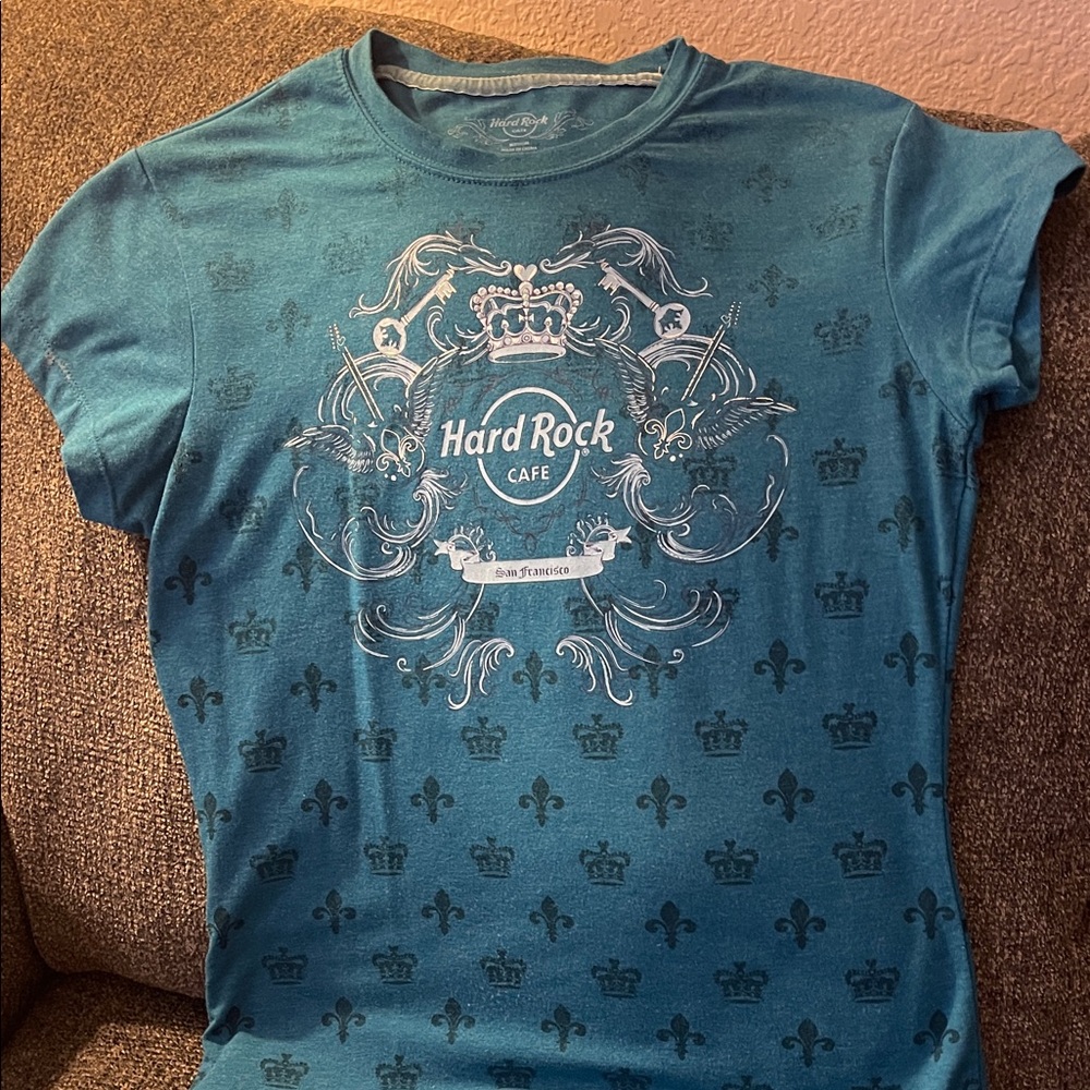 Hard Rock Cafe Teal Graphic Tee